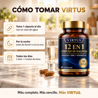 VIRTUS 12 en 1 – Cuida tu testosterona y tu energía cada día