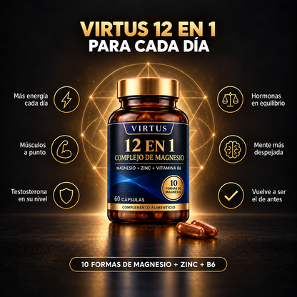 VIRTUS 12 en 1 – Cuida tu testosterona y tu energía cada día